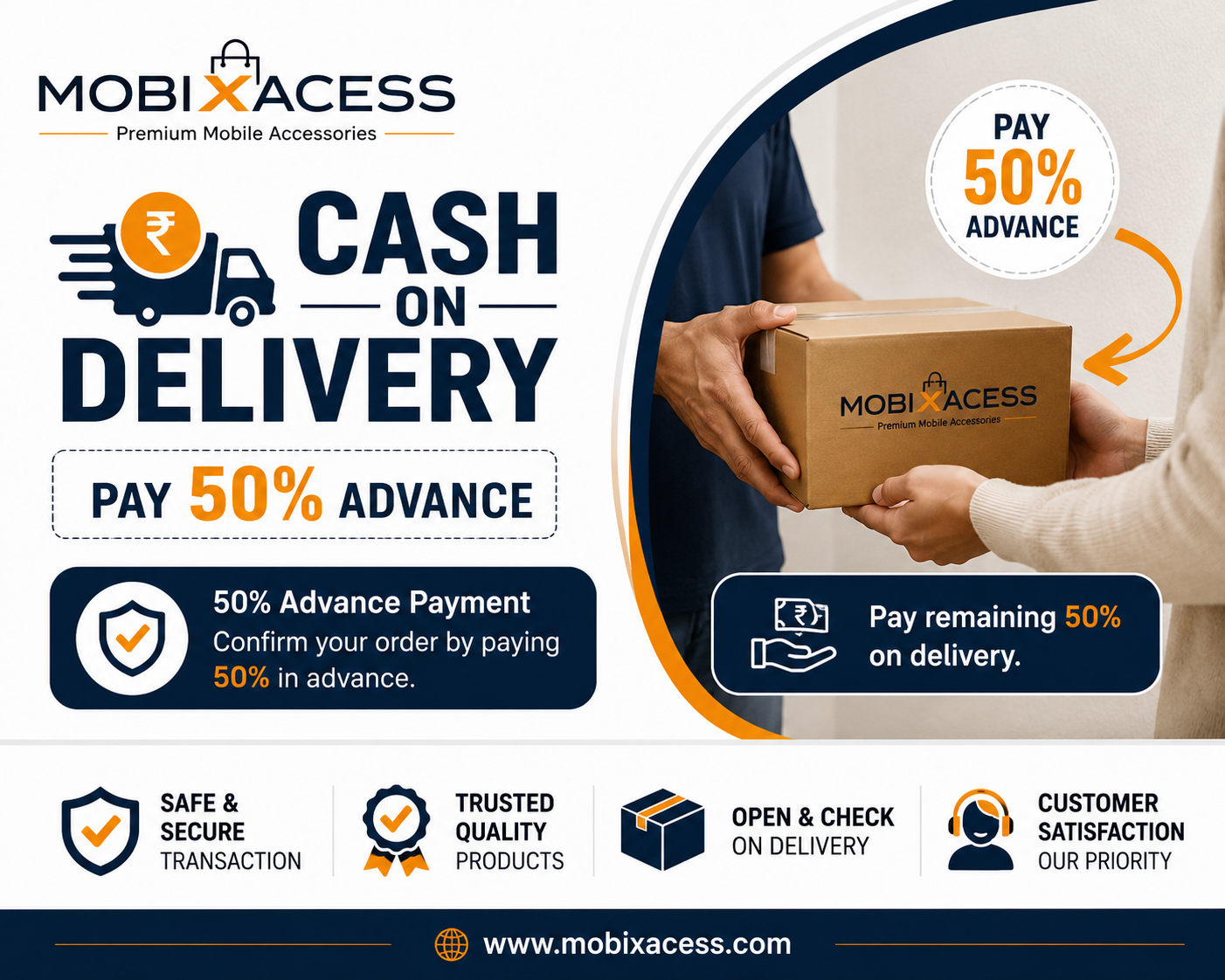 cash on devlivery for mobixacess.com